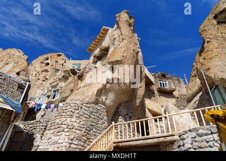 Häuser im Dorf Kandovan. Osten Aserbaidschan Provinz. Iran Stockfoto