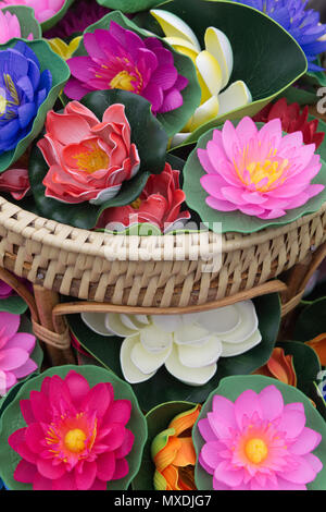 Dekorative Seide Lotus Blumen Stockfoto