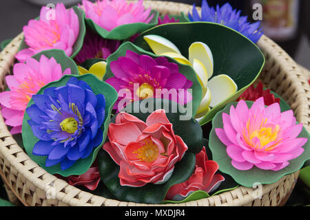 Dekorative Seide Lotus Blumen Stockfoto