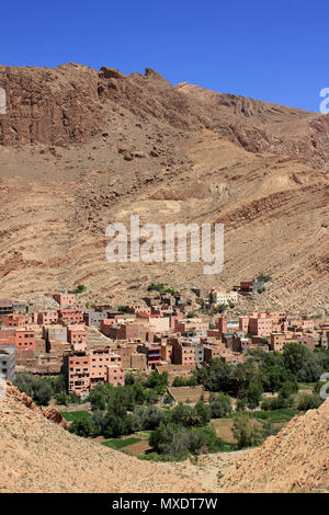 Tinerhir (Blue Mountains), Todra Schlucht Tal, Marokko Stockfoto