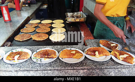 Cachapas ist das spanische Wort für "gipfeli" und sind ein traditioneller venezolanischen Gericht aus Mais hergestellt Stockfoto