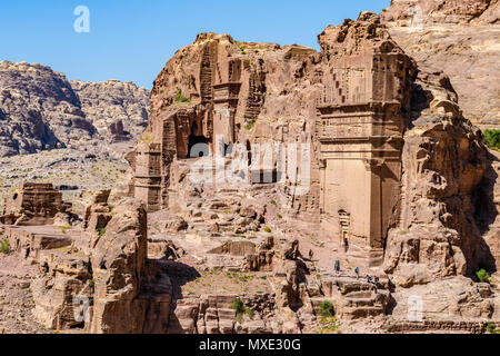 Grab Ruinen in die verlorene Stadt Petra, Jordanien Stockfoto