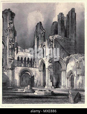 . Englisch: Abtei von Aberbrothock. Gravur aus einer Zeichnung von R. W. Billings Français: Abbaye d'Aberbrothock. Tiefdruck réalisée à partir d'un Dessin de R. W. Billings. In 15. Oktober 1901 veröffentlicht. R. W. Billings 23 Abtei Aberbrothock 2 Stockfoto