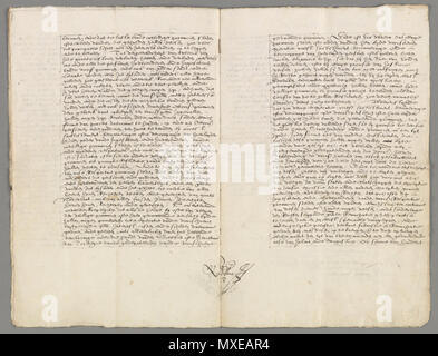 . Nederlands: Stukken betreffende de Unie van Utrecht. 1578-1581. 14 März 2014, 11:49:01. Nationaal Archief 448 NL-HaNA 1.01.19 2623 086 Unie van Utrecht Stockfoto