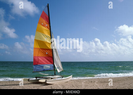 Hobby Cat am Strand in Fort Lauderdale Stockfoto