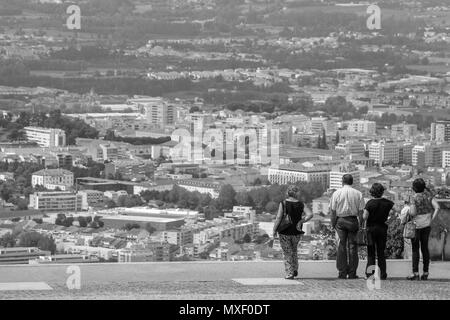 Genießen Blick vom Heiligtum Unserer lieben Frau von Sameiro in Braga, Portugal Stockfoto