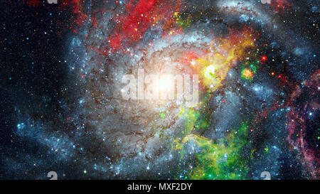 Abstrakte farbenfrohe Universum. Nebel Nacht Sternenhimmel in Regenbogenfarben. Multicolor Weltraum. Elemente dieses Bild von der NASA eingerichtet. Stockfoto
