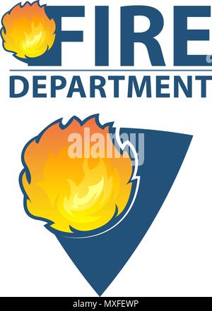 Feuer - Gitarrenabteilung logo Stock Vektor