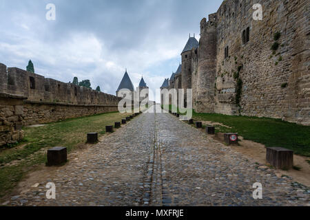 Carcassonne Carcassonne, Aude, Frankreich Am 10. Juni 2015 getroffen Stockfoto