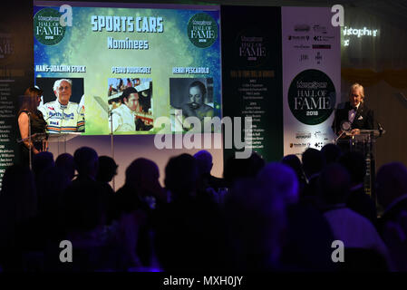 London, Großbritannien. 4 Jun, 2018. Der Motor Sport Hall des Ruhmes zu den spektakulären Royal Automobile Club Woodcote Park, Surrey, London, Großbritannien zurück. 4. Juni 2018. Credit: Siehe Li/Alamy leben Nachrichten Stockfoto