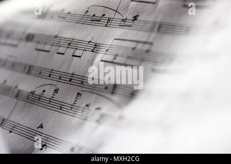 Kantige Musik Blatt Stockfoto