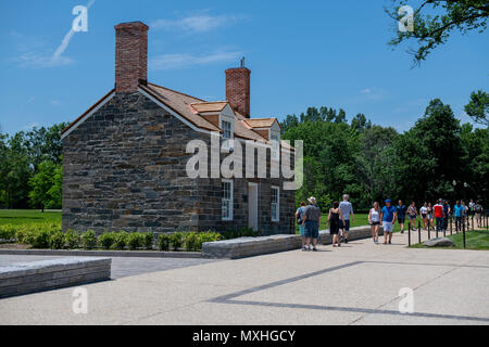 USA Washington DC lock keepers Haus auf der National Mall in der Verfassung Gärten Lockkeepers Haus restauriert Stockfoto