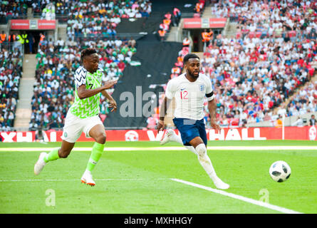 Wembley, Großbritannien. 2. Juni 2018. ENGLAND nahm auf Nigeria, wie sie für die Weltmeisterschaft in diesem Sommer vorbereiten. England gewann das Spiel 2 - 1. Stockfoto