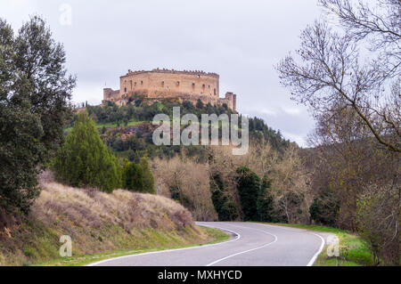 Vista trasera del Castillo de Pedraza. Conjunto histórico. Segovia. Castilla León. España Stockfoto