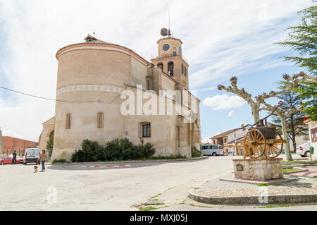 Iglesia de San Juan Bautista. Santiuste de San Juan Bautista. Segovia. Castilla León. España Stockfoto