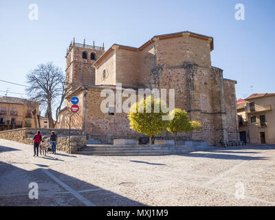 Iglesia de Nuestra Señora del Manto de Riaza. Conjunto histórico Artístico. Segovia. Segovia. Castilla León. España Stockfoto