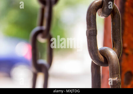 Nahaufnahme einer nationalen Kette. Stockfoto