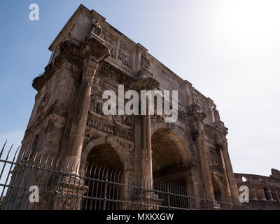 Details zu den Triumphbogen des Konstantin, Rom Italien Stockfoto