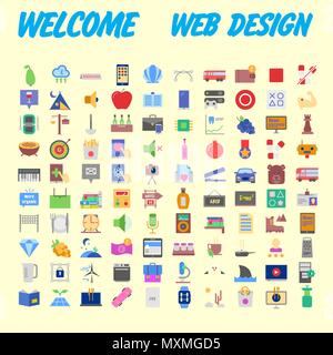 Reihe von Icons, Qualität Universal Pack, großes Icon Sammlung. Vector Illustration Stock Vektor