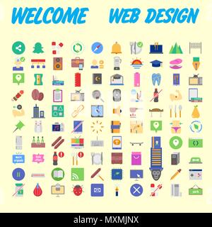 Icon Pack für Designer und Entwickler. Symbole für Business, Office Unternehmen Informationen und Dienstleistungen, die für Websites und Anwendungen. Vector Illustration Stock Vektor