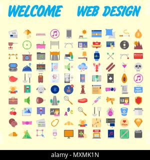 Icon Pack für Designer und Entwickler. Symbole für Business, Office Unternehmen Informationen und Dienstleistungen, die für Websites und Anwendungen. Vector Illustration Stock Vektor