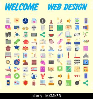 Trendy flache Linie icon Pack für Designer und Entwickler. Symbole für soziale Medien, soziale Netzwerk, Kommunikation, Digital Marketing, für Websites und Mo Stock Vektor