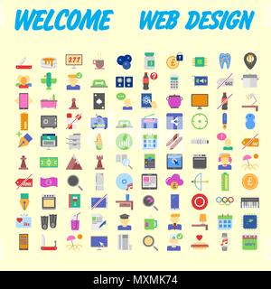 Trendy flache Linie icon Pack für Designer und Entwickler. Symbole für soziale Medien, soziale Netzwerk, Kommunikation, Digital Marketing, für Websites und Mo Stock Vektor