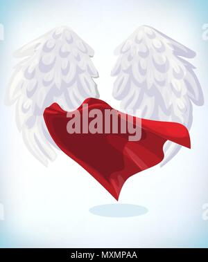 Angel Wings. Maskerade Kostüm. Karneval oder Halloween Cartoon Vector Illustration Stock Vektor