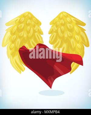 Angel Wings. Maskerade Kostüm. Karneval oder Halloween Cartoon Vector Illustration Stock Vektor