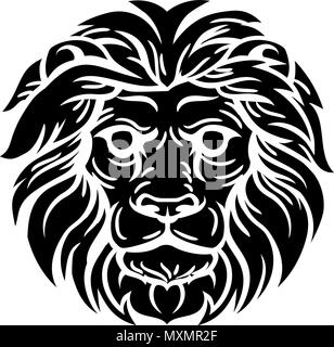 Lion Face Graphic Stock Vektor