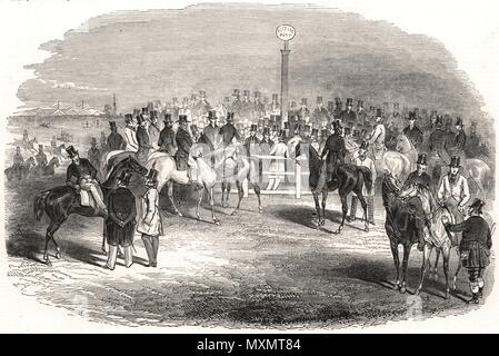 Das Epsom Derby Der wettende Ring. Surrey 1844. Die Illustrated London News Stockfoto