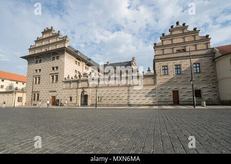 Der Blick auf das Palais Schwarzenberg in Prag, Tschechische Republik Stockfoto