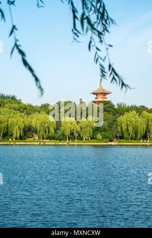 Leifeng Pagode das berühmteste Wahrzeichen in der chinesischen West Lake Stockfoto