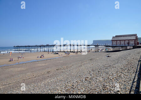 Der Pier in den Badeort Saltburn in North Yorkshire Stockfoto