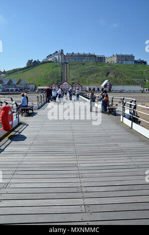 Der Pier in den Badeort Saltburn in North Yorkshire Stockfoto