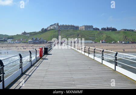 Der Pier in den Badeort Saltburn in North Yorkshire Stockfoto