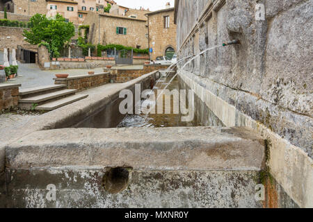 Fontana Delle Sette Cannelle (Brunnen der sieben Tüllen, gebaut im Jahre 1545), Tuscania, Provinz Viterbo, Latium, Italien Stockfoto