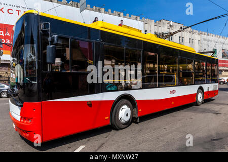 Die Menschen vor Ort, mit der Straßenbahn, Odessa, Ukraine Stockfoto