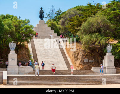 Statue von Napoleon Bonaparte in Ajaccio Korsika Frankreich Stockfoto