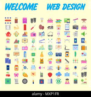 Trendy flache Linie icon Pack für Designer und Entwickler. Symbole für soziale Medien, soziale Netzwerk, Kommunikation, Digital Marketing, für Websites und Mo Stock Vektor