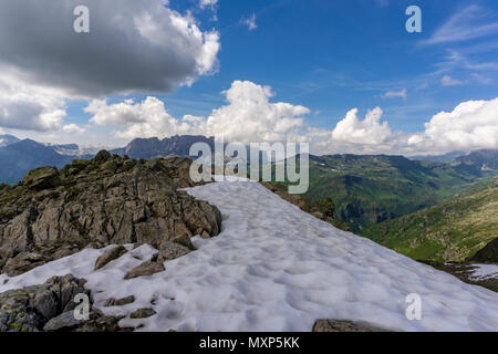 Wunderschöne Aussicht vom Gipfel von Le Brevent. Frankreich. Stockfoto