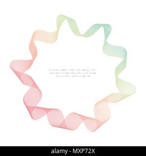 Abstrakte farbenfrohe Wave Circle frame Hintergrund Element für Design. Abstrakte wellig für Web Banner, Broschüre, Flyer, Card Design vorlage. Digitaler Kreis Stock Vektor