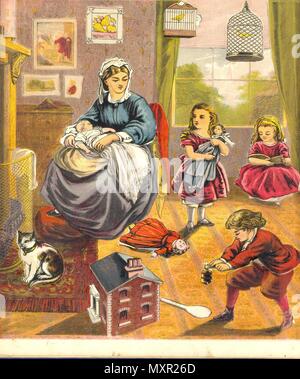 Abbildung von Warne's Picture Puzzle Spielzeug Buch 1874 Stockfoto