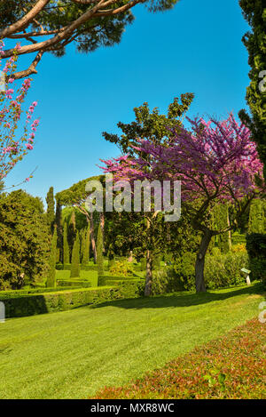 Lloret de Mar, Spanien - 11 April 2017: Schöne Aussicht in der Santa Clotilde Gärten in Lloret de Mar, Spanien Stockfoto