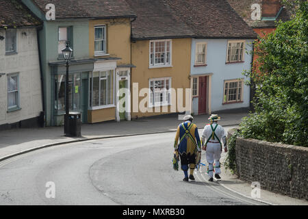 Thaxted Morris Wochenende, Thaxted Essex England UK. 2-3 Juni 2018 der 85. Sitzung der Mitgliedsvereine des Morris Ring gehostet von thaxted Morris Men ( Stockfoto