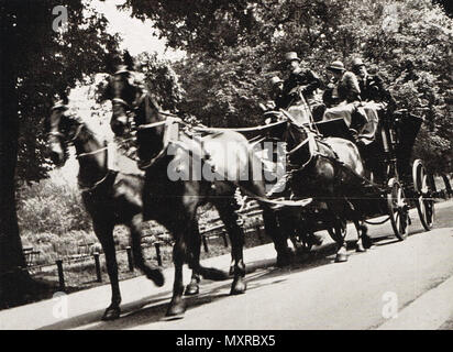 Wiederbelebung der Vier-in-Hand Club im Hyde Park, London, England, Anfang des 20. Jahrhunderts Stockfoto