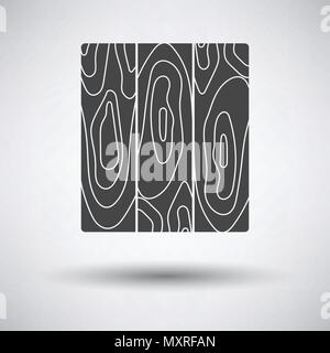 Symbol von Parkett Landhausdiele auf grauem Hintergrund, runden Schatten. Vector Illustration. Stock Vektor