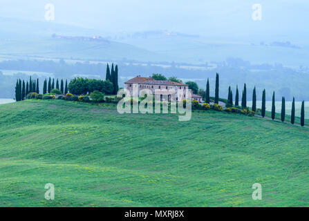 Die Schönheit der Val d'Orcia in der Toskana, Italien Stockfoto