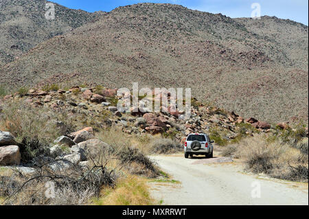 Jeep Liberty, unbefestigte Straße, Glorietta Canyon, Anza-Borrego Desert State Park, CA, USA 120328 30219 Stockfoto