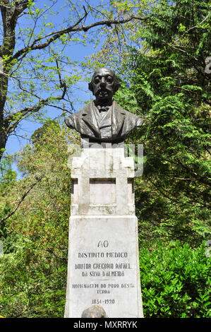 Denkmal für Arzt Gregorio Rafael da Silva d'Almeida, Sintra (in der Nähe von Lissabon), Portugal Stockfoto